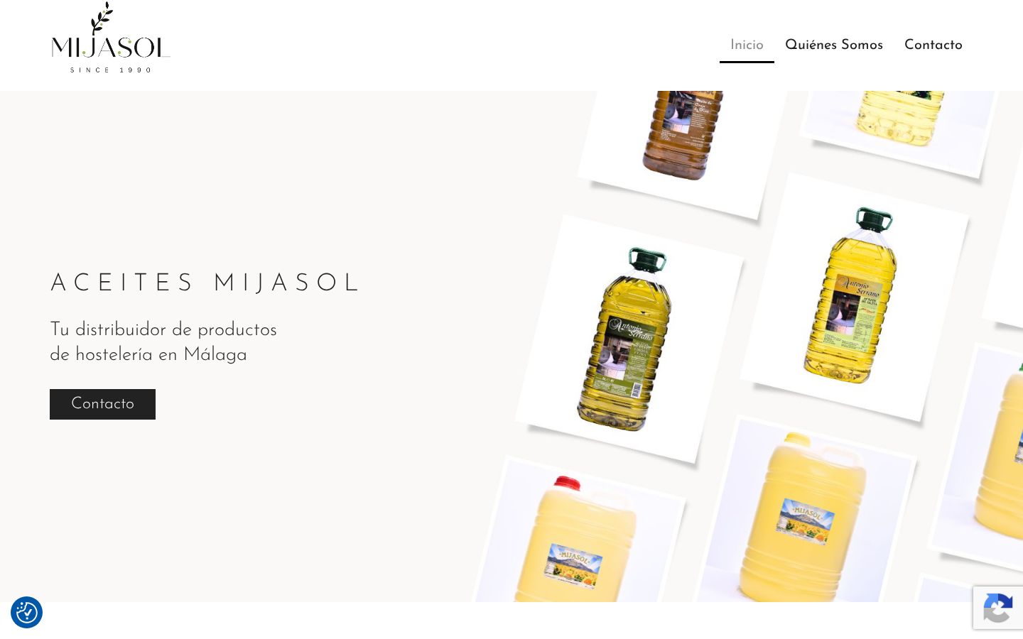 Captura de la web de Aceites Mijasol