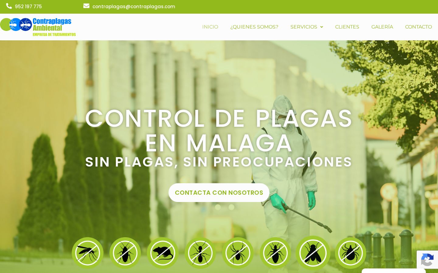 Captura de la web de Contraplagas Ambiental