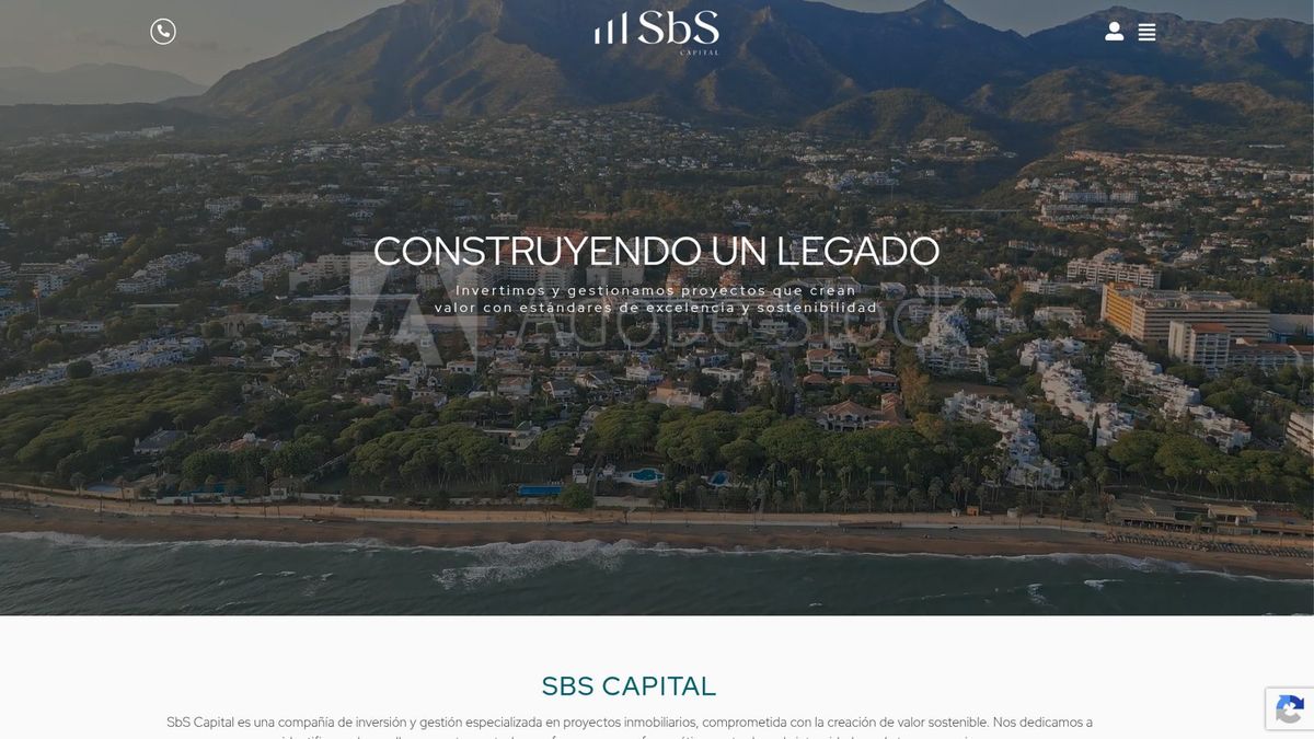 Captura de la web de SBS Capital